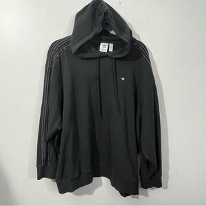 Adidas Black Hoodie with Gold Accent